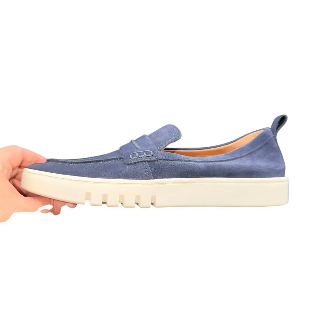 Vionic Chantel Navy Suede Penny Loafer Sneakers Women’s Size 10
